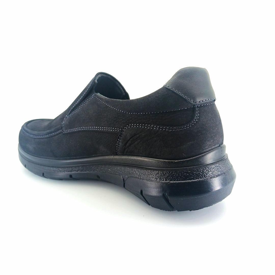 Luisetti 36118 (μαύρο nubuck) ανδρικά slip-on