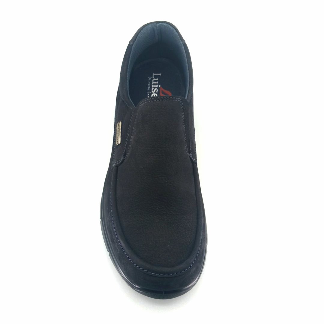 Luisetti 36118 (μαύρο nubuck) ανδρικά slip-on