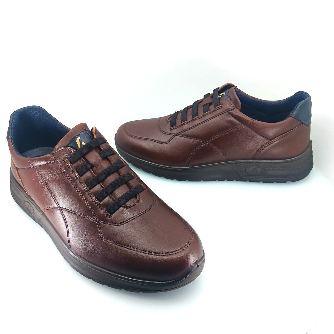 Luisetti 36217 (καφέ κονιάκ δέρμα ) ανδρικά sneakers