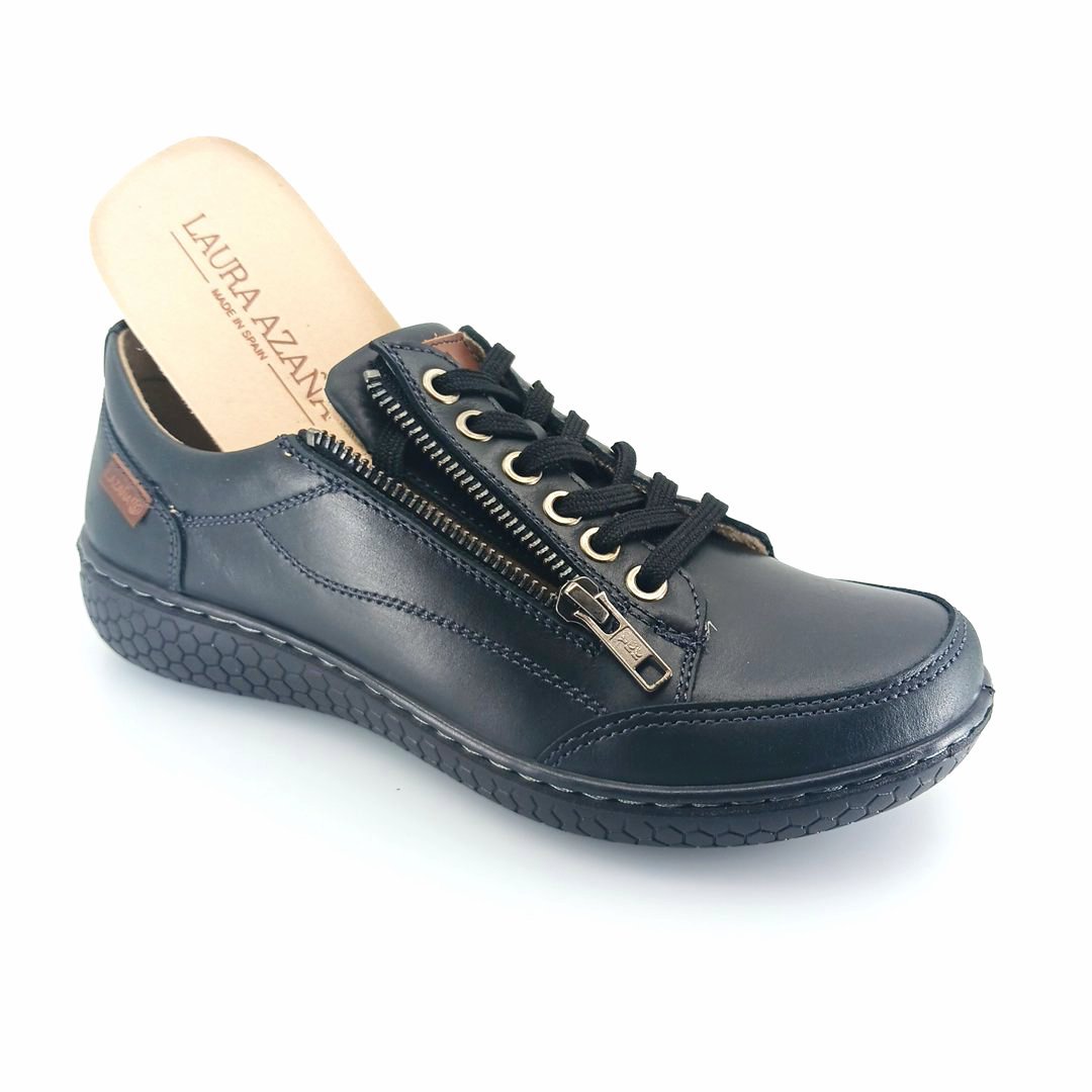 Laura Azana 28103 (μαύρο δέρμα) γυναικεία sneakers