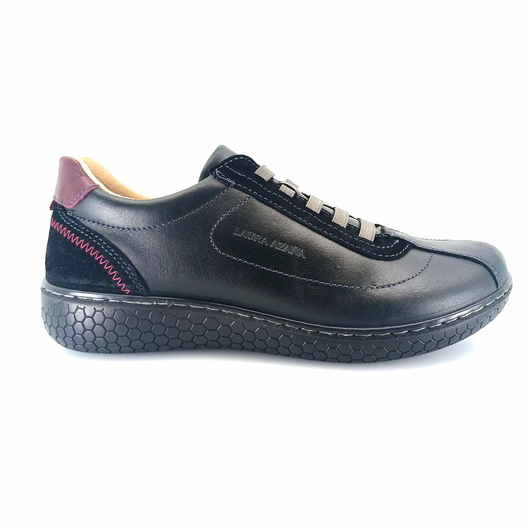 Laura Azana 28101 (μαύρο δέρμα) γυναικεία sneakers