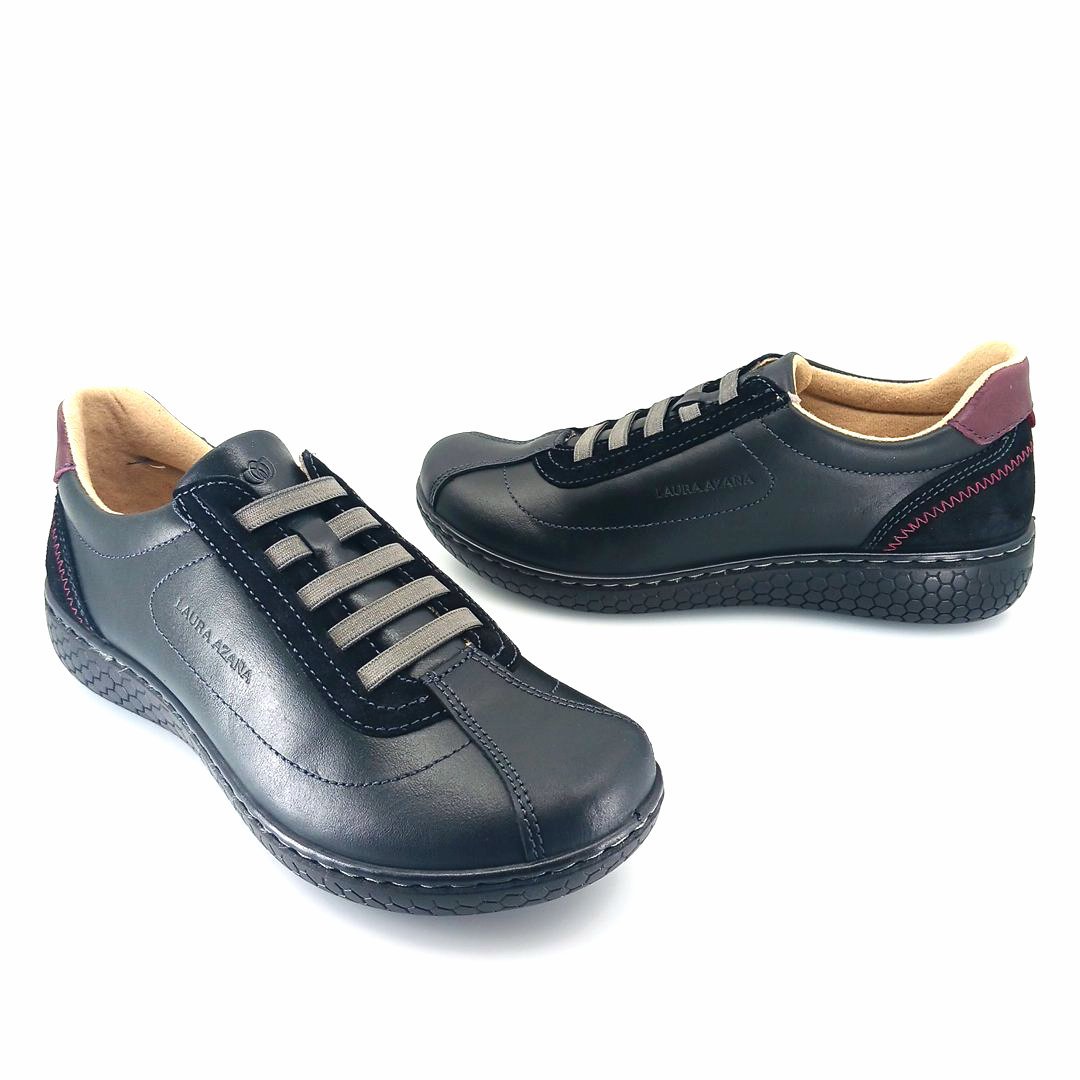 Laura Azana 28101 (μαύρο δέρμα) γυναικεία sneakers