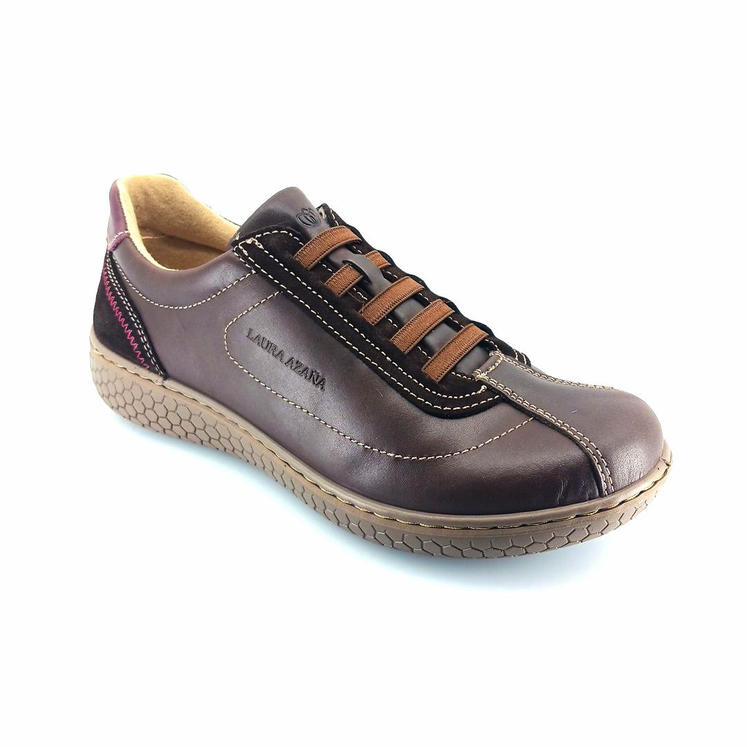 shot_20251025195634 Laura Azana 28101 (καφέ δέρμα) γυναικεία sneakers