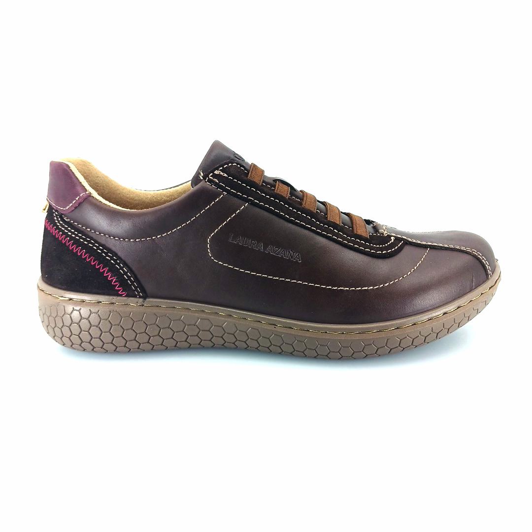 Laura Azana 28101 (καφέ δέρμα) γυναικεία sneakers