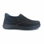 Luisetti 32400 (μαύρο δέρμα nubuck) ανδρικά slip-on