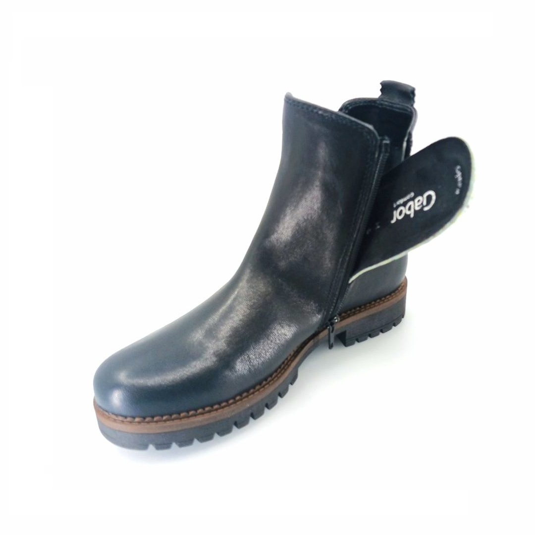 Gabor 72.721.57 chelsea boots (μαύρο δέρμα)