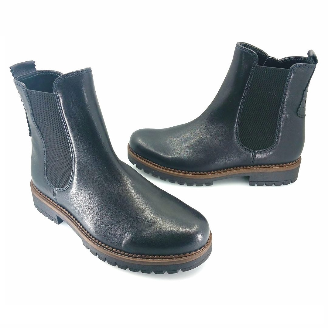 Gabor 72.721.57 chelsea boots (μαύρο δέρμα)