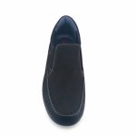 Luisetti 32400 (μαύρο δέρμα nubuck) ανδρικά slip-on