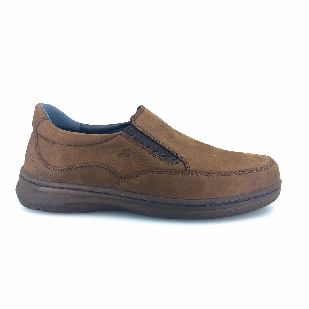 Luisetti 32400 (καφέ δέρμα nubuck) ανδρικά slip-on