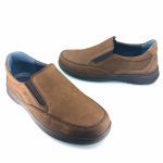 Luisetti 32400 (καφέ δέρμα nubuck) ανδρικά slip-on