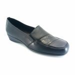 Boxer 53064 (μαύρο δέρμα) γυναικεία slip-on