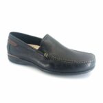 Fluchos ORION 8682 (μαύρο δέρμα) ανδρικά slip-on μοκασίνια