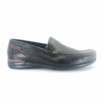 Fluchos ORION 8682 (μαύρο δέρμα) ανδρικά slip-on μοκασίνια