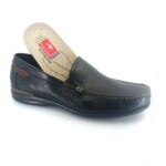 Fluchos ORION 8682 (μαύρο δέρμα) ανδρικά slip-on μοκασίνια