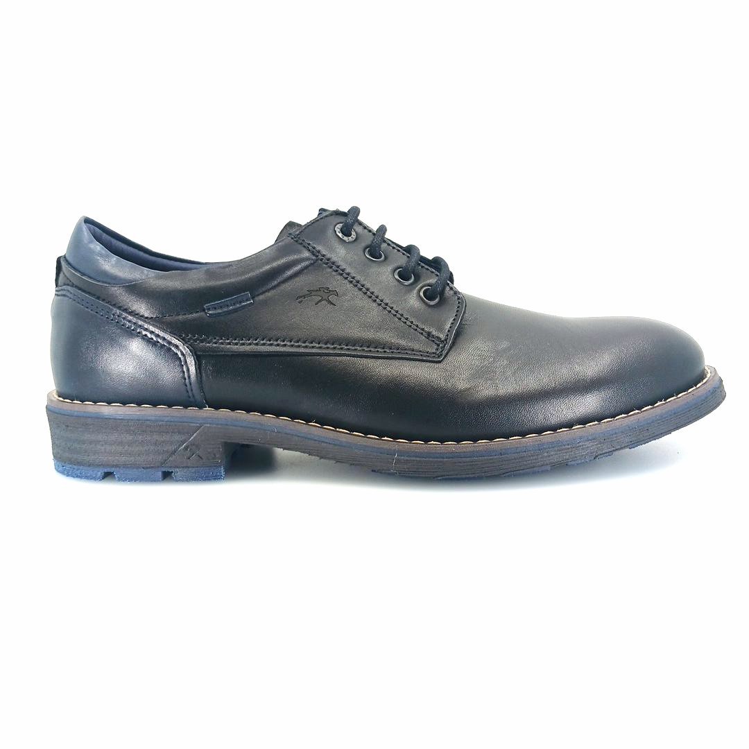 Fluchos TERRY F1340 (μαύρο δέρμα) ανδρικά derby