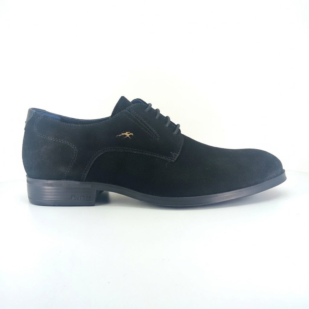 Fluchos ASGARD F1887 (μαύρο suede δέρμα) ανδρικά δετά