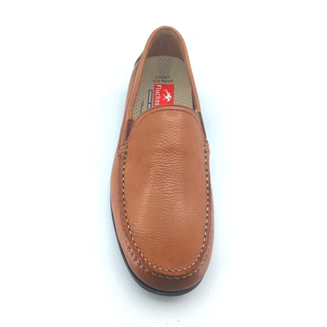 Fluchos ORION 8682 (ταμπά δέρμα) ανδρικά slip-on μοκασίνια