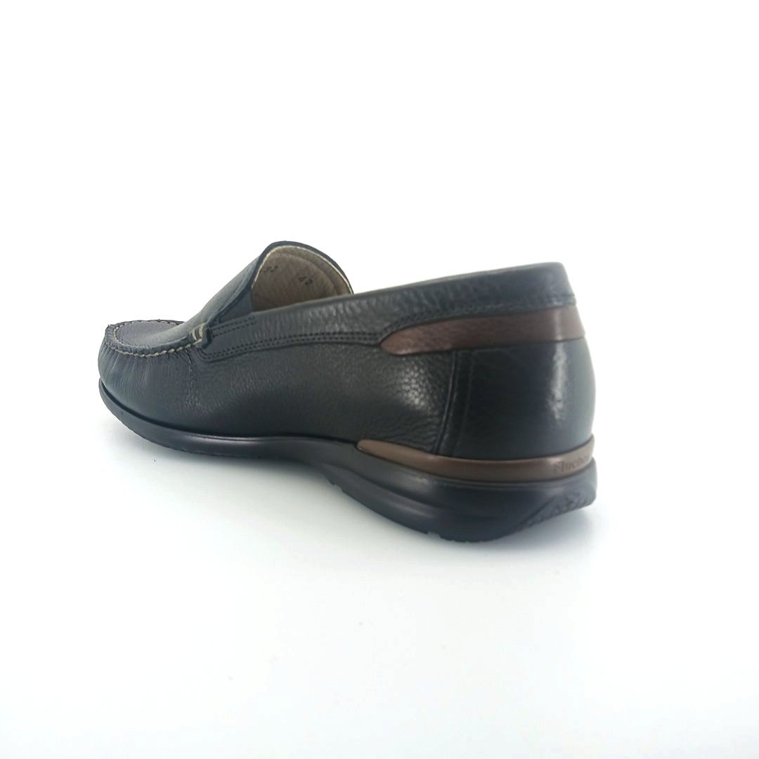 Fluchos ORION 8682 (μαύρο δέρμα) ανδρικά slip-on μοκασίνια