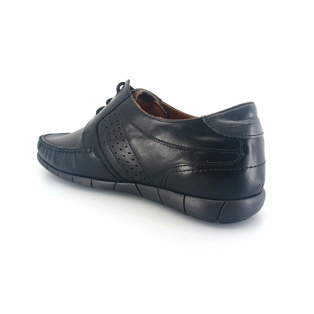 Boxer 21372 (μαύρο δέρμα) ανδρικά boat shoes