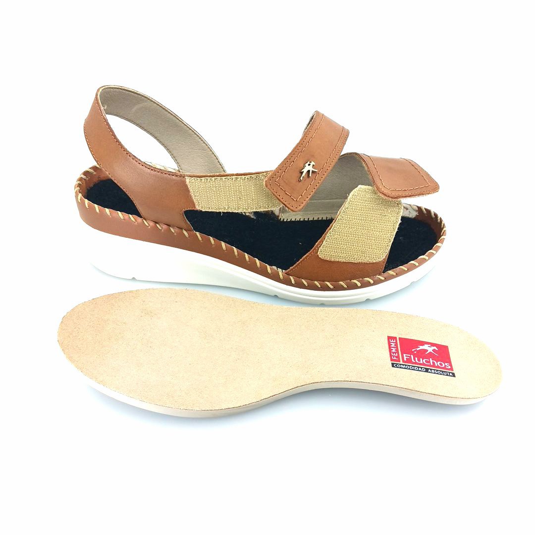 Fluchos Leza F2137 Habana Dore 505282 (ταμπά δέρμα) γυναικεία πέδιλα
