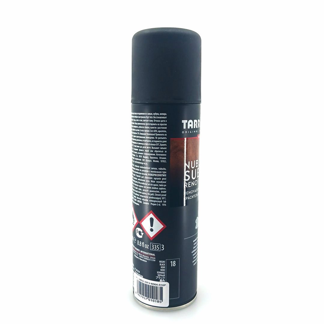 Tarrago, Nubuck Suede Renovator Spray, 250 ml (μαύρο 18) - αναζωογόνηση χρώματος και περιποίηση για suede & nubuk δέρματα
