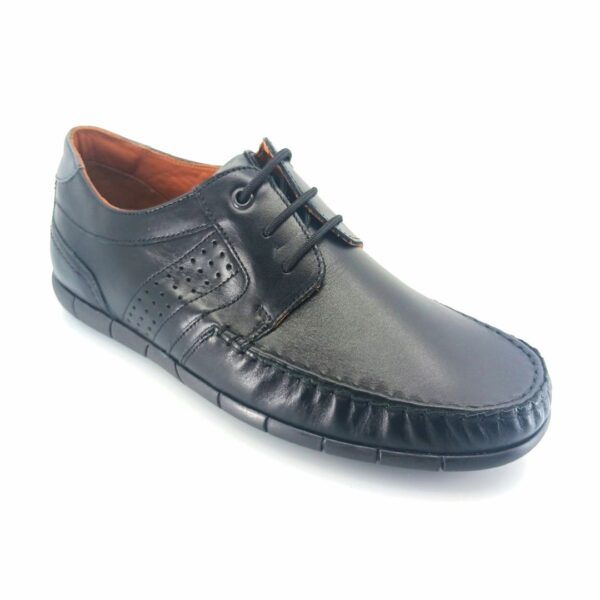 Boxer 21372 (μαύρο δέρμα) ανδρικά boat shoes
