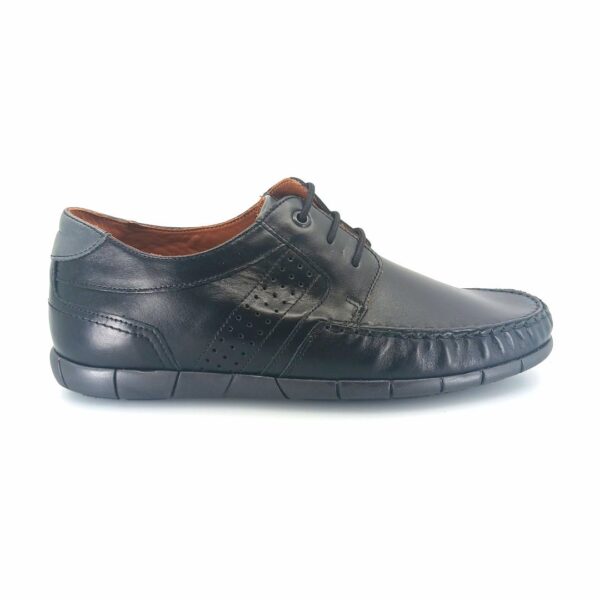 Boxer 21372 (μαύρο δέρμα) ανδρικά boat shoes