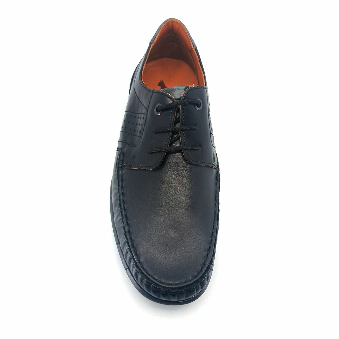 Boxer 21372 (μαύρο δέρμα) ανδρικά boat shoes