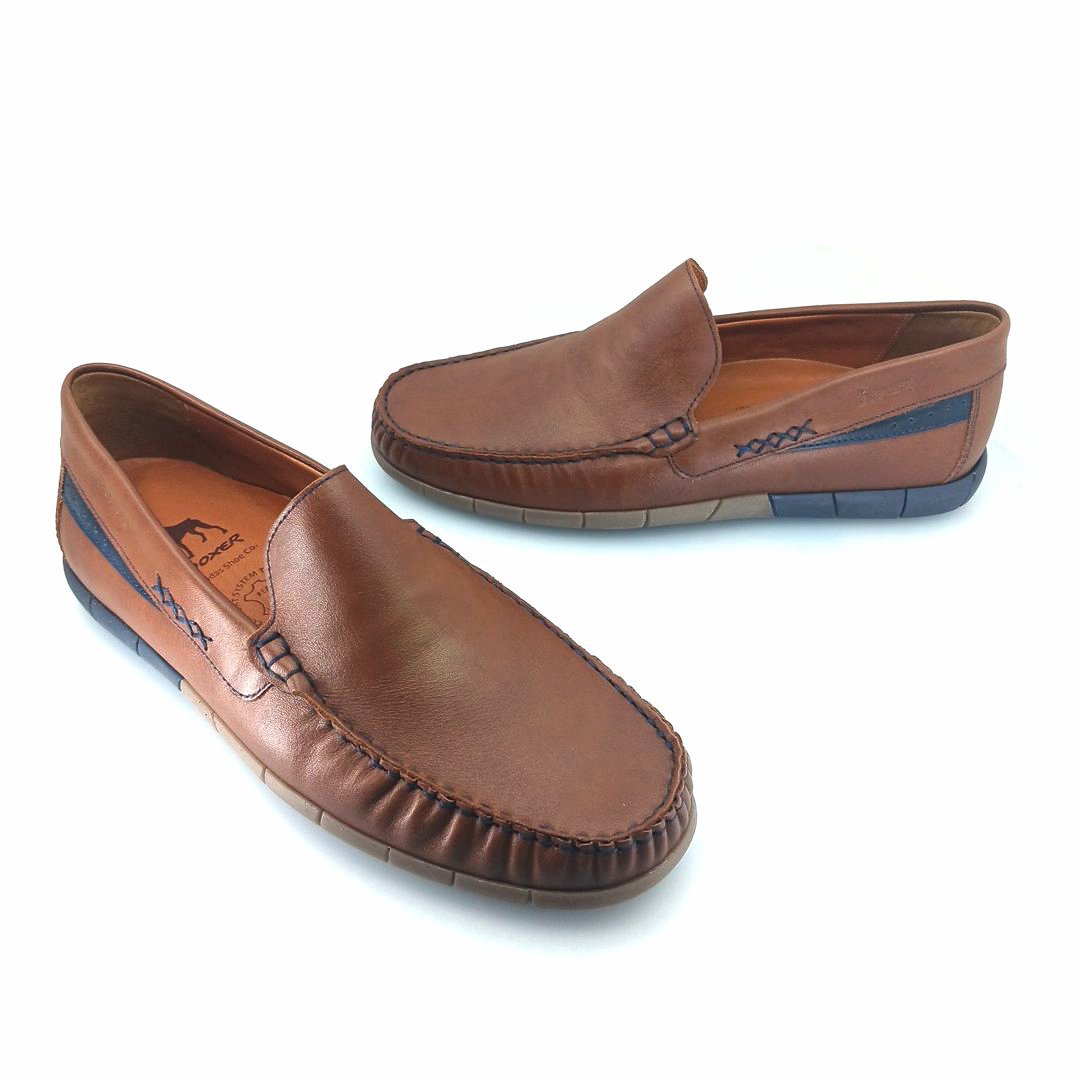 Boxer 21377 (ταμπά δέρμα) ανδρικά μοκασίνια