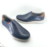 Fluchos DARYL F1458, 504979 (μπλε δέρμα) ανδρικά slip-on