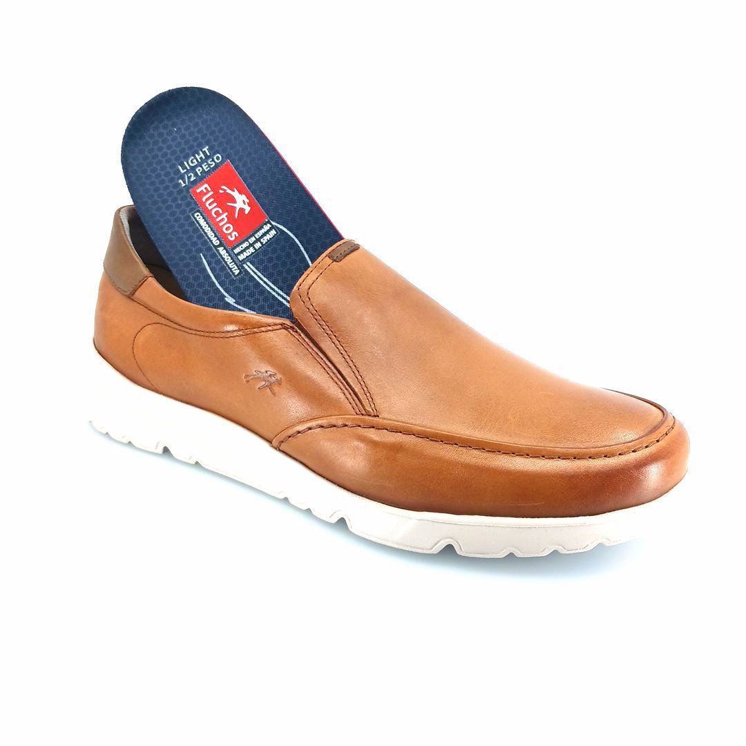 Fluchos DARYL F1458, 504778 (ταμπά δέρμα) ανδρικά slip-on
