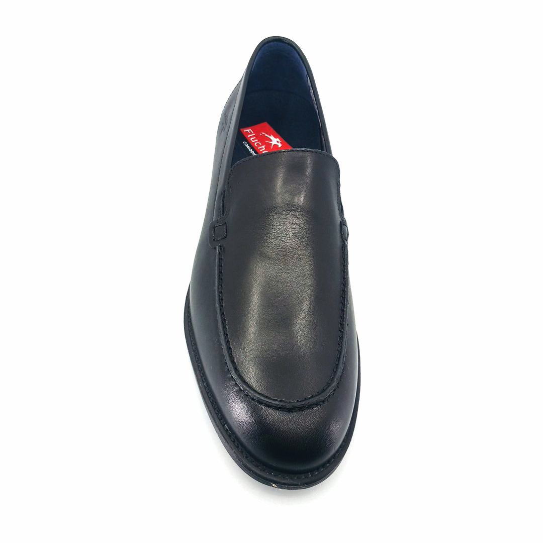 Fluchos 502080 HENRI F0823 (μαύρο δέρμα) ανδρικά loafers