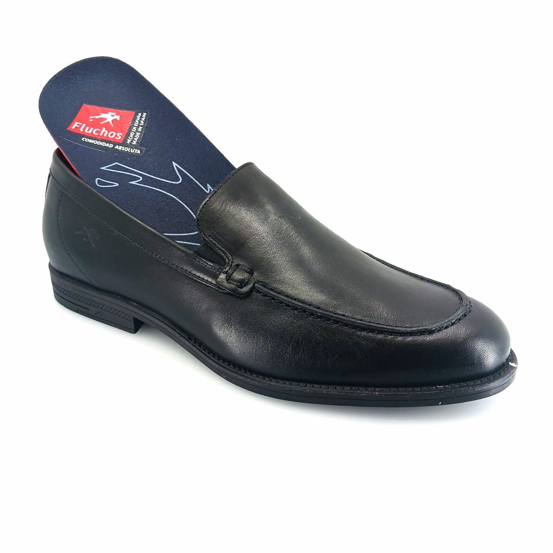 Fluchos 502080 HENRI F0823 (μαύρο δέρμα) ανδρικά loafers