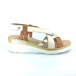 Fluchos Leza F2135 Habana Dore 505276 (μπεζ-ταμπά δέρμα) γυναικεία πέδιλα