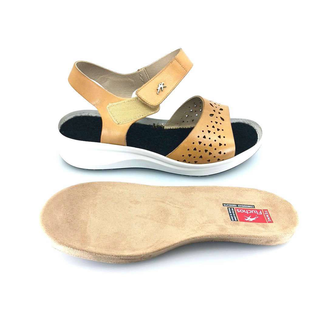 Fluchos Yagon F2425 Alpha Camel 506472 (ταμπά δέρμα) γυναικεία πέδιλα