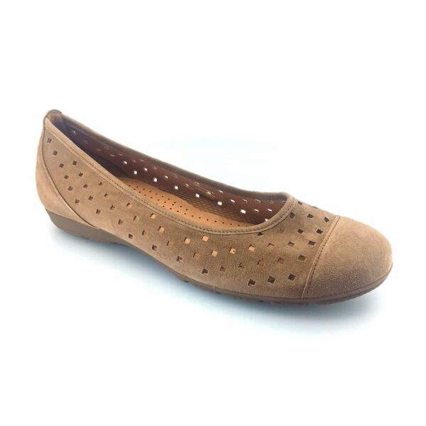 Gabor 169.18 μπαλαρίνες (καφέ δέρμα suede)