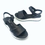 Gabor 82.840.57 (μαύρο δέρμα nappa) γυναικεία πέδιλα