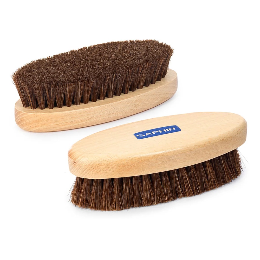 saphir-brush-oval-natural Saphir Oval Horsehair Brush, βούρτσα γυαλίσματος δέρματος (neutral)