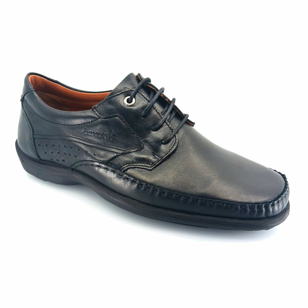 boxer-15373-black-01 Boxer 15373 (μαύρο δέρμα) ανδρικά δετά