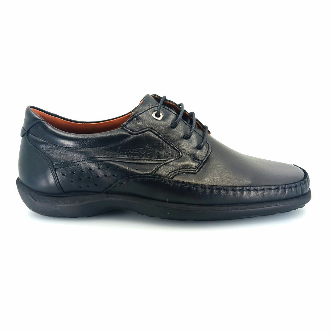 Boxer 15373 (μαύρο δέρμα) ανδρικά δετά