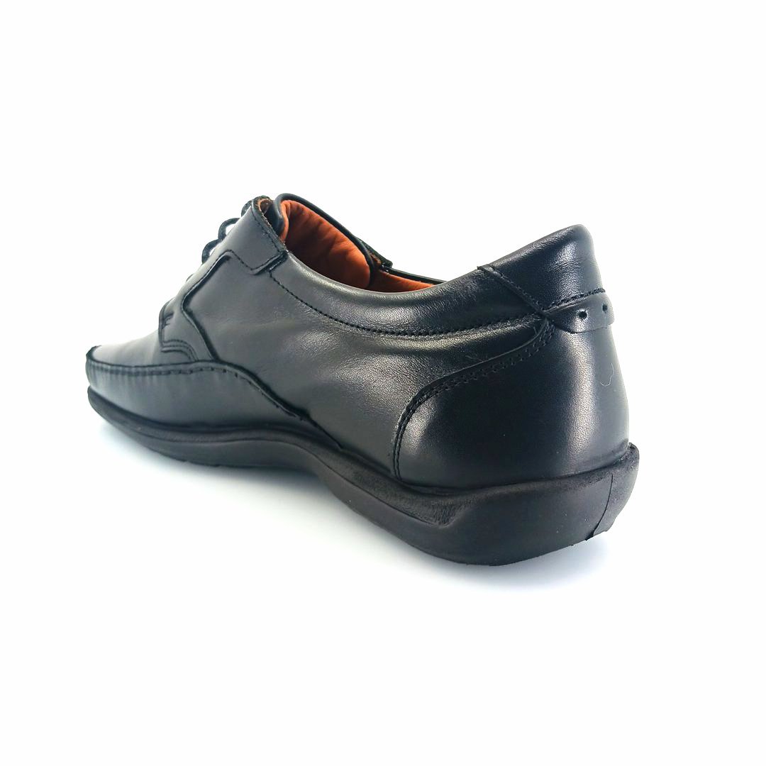 Boxer 15373 (μαύρο δέρμα) ανδρικά δετά