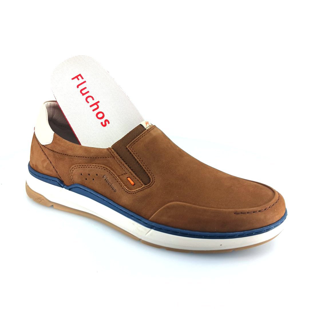 Fluchos JEFF F2213, 505308 (ταμπά δέρμα) ανδρικά slip-on