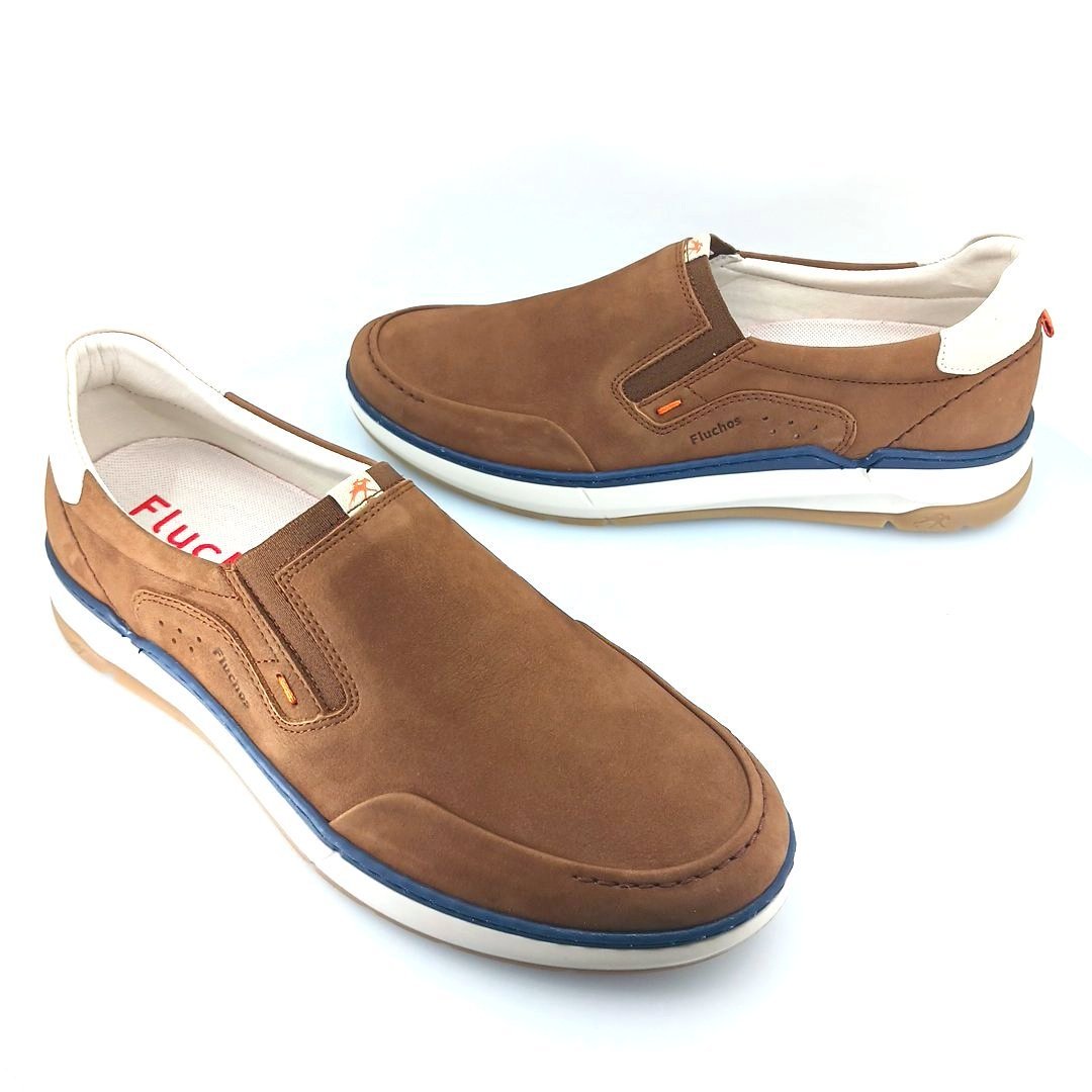 Fluchos JEFF F2213, 505308 (ταμπά δέρμα) ανδρικά slip-on