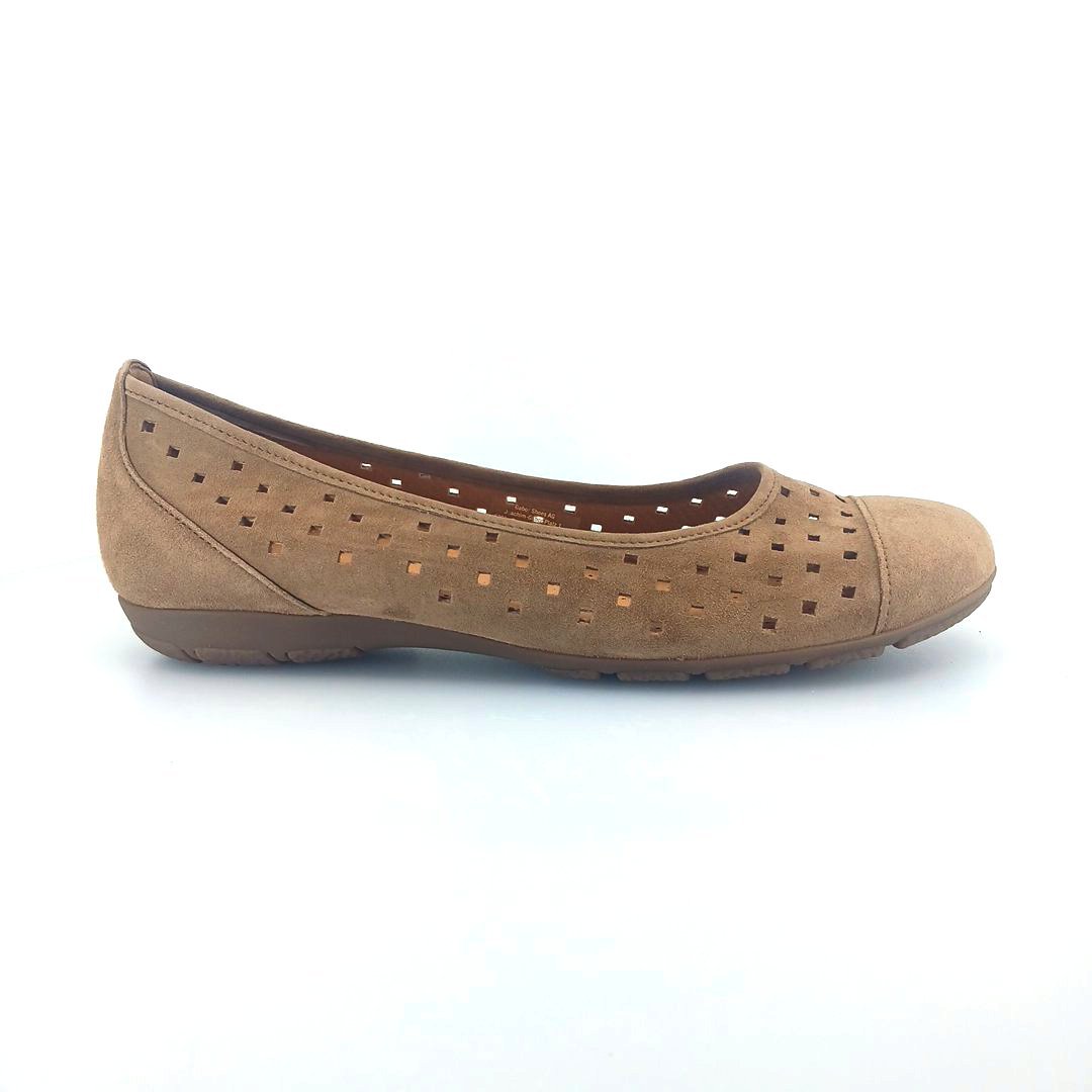 Gabor 169.18 μπαλαρίνες (καφέ δέρμα suede)