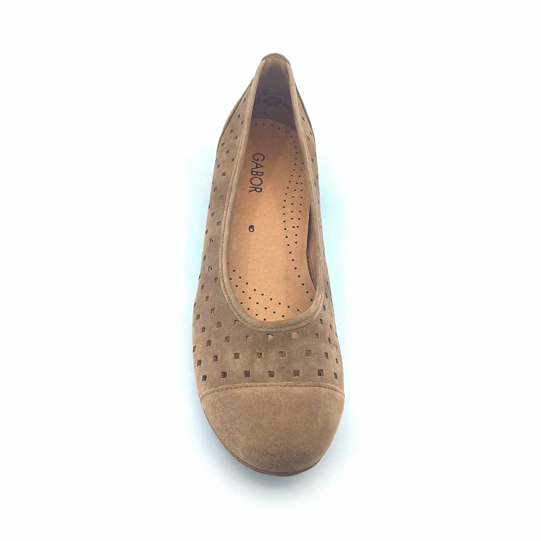 Gabor 169.18 μπαλαρίνες (καφέ δέρμα suede)