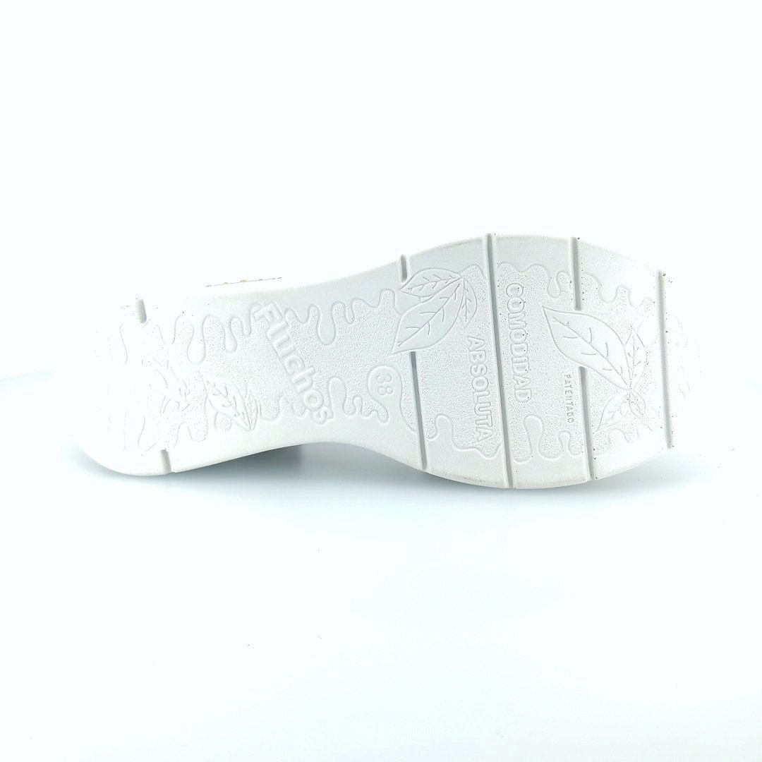Fluchos Leza F2139 505287 (ταμπά-πλατινέ δέρμα) γυναικεία πέδιλα