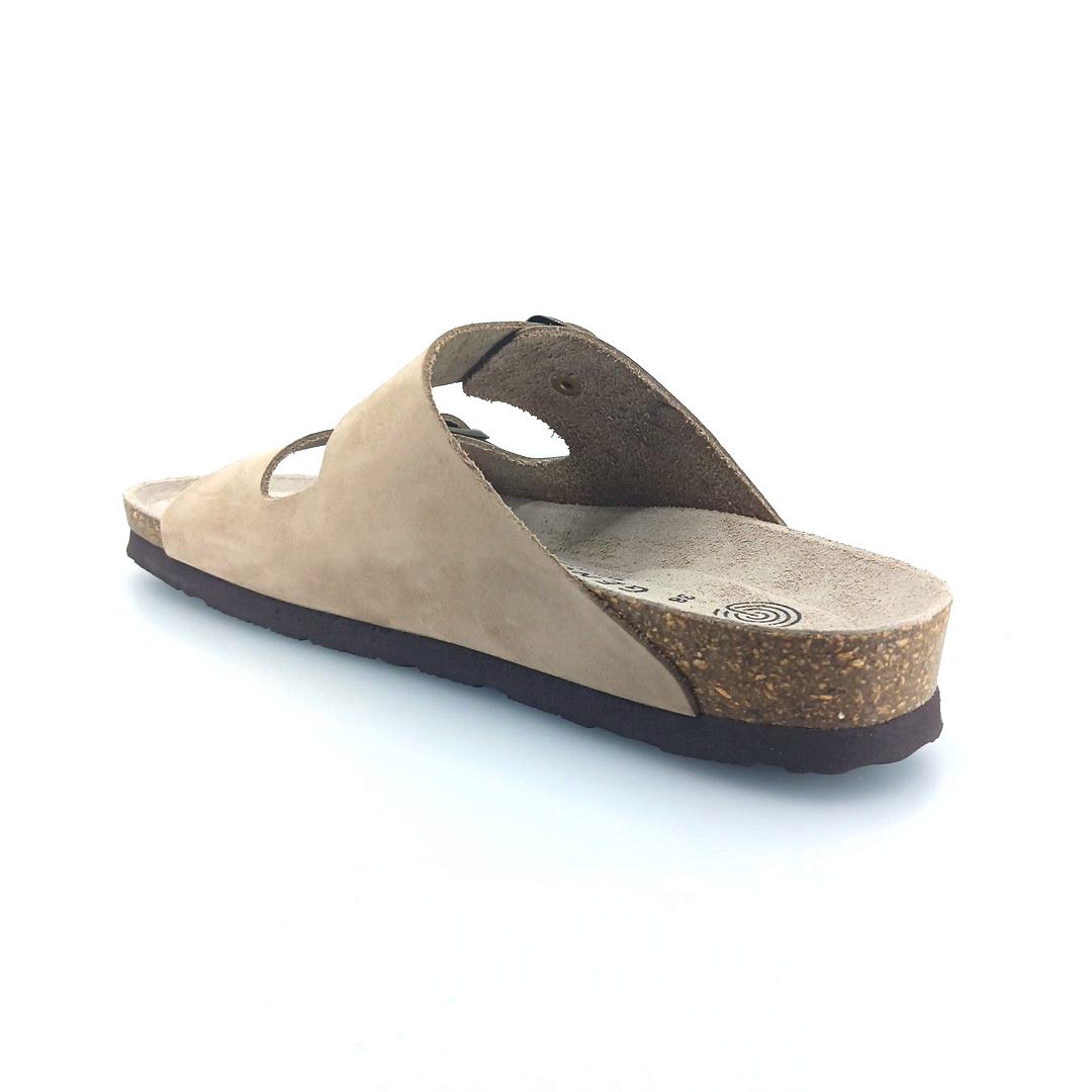 Genuins 106561 (taupe δέρμα) γυναικεία πέδιλα