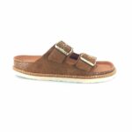 Genuins 104860 (taupe suede δέρμα) γυναικεία πέδιλα