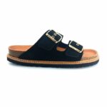 Genuins 105302 (μαύρο suede δέρμα) γυναικεία πέδιλα