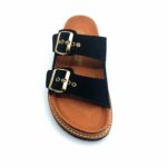 Genuins 105302 (μαύρο suede δέρμα) γυναικεία πέδιλα